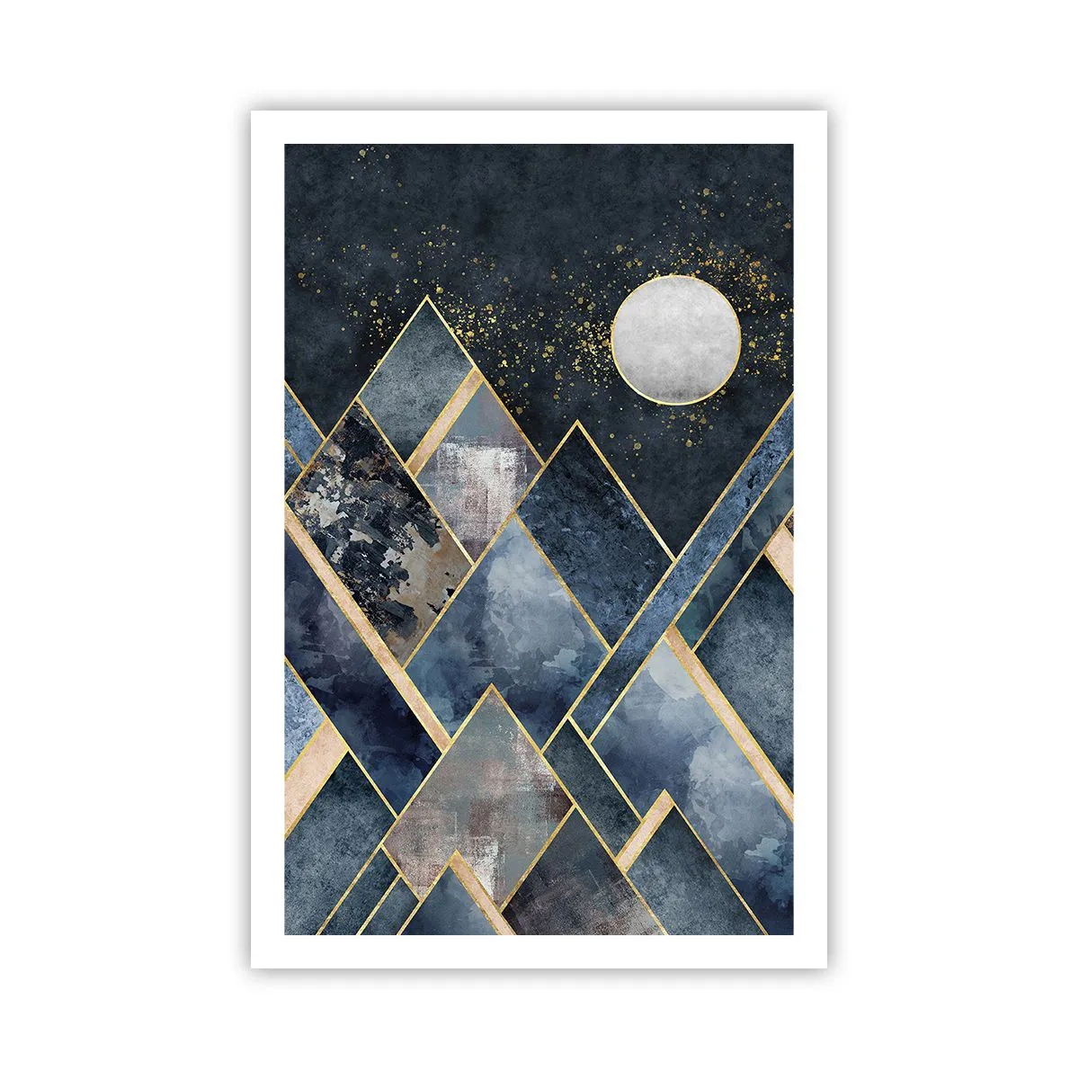 Affisch - Geometriskt landskap - 61x91 cm