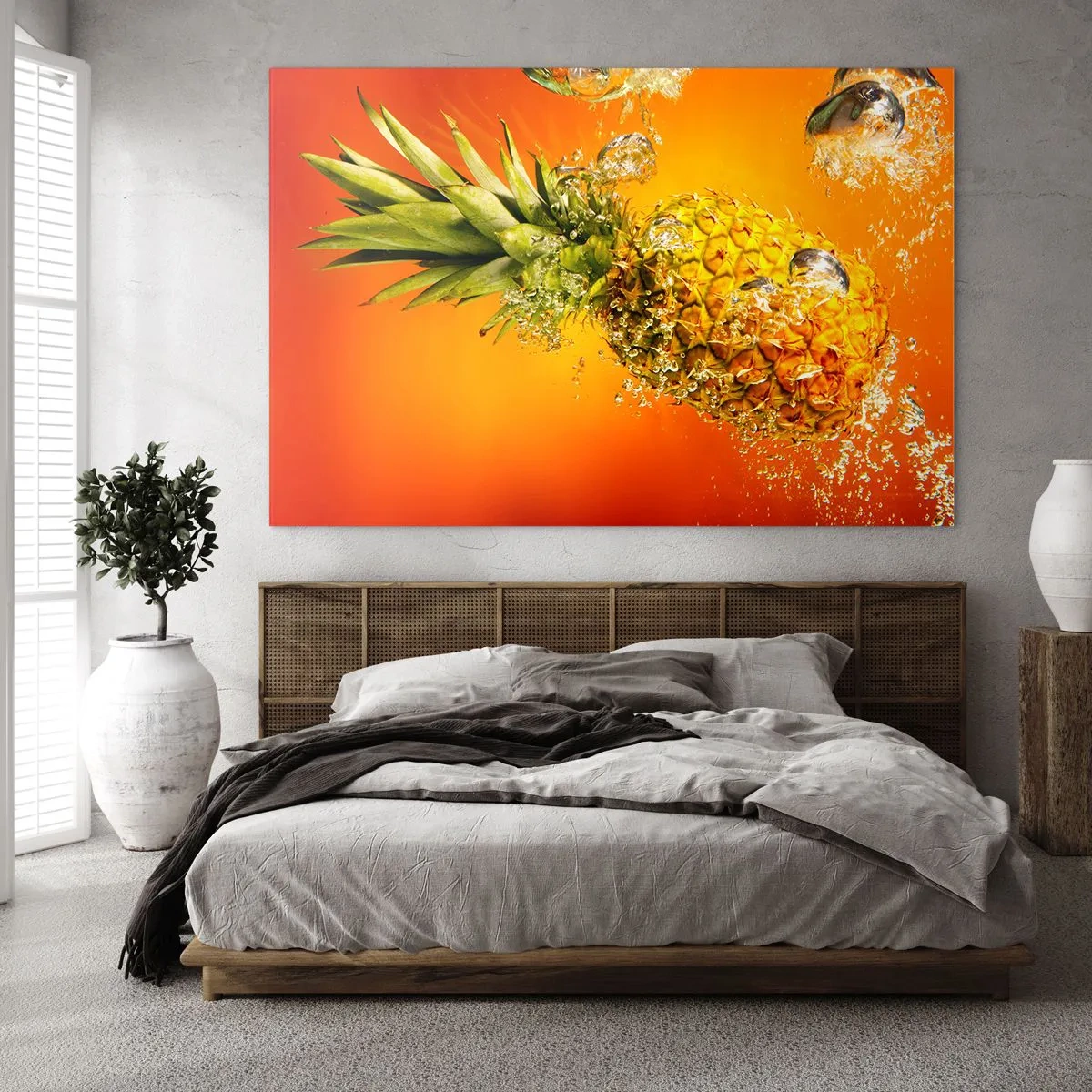 Glastavla - Bild på glas - Saftig tropisk fräschhet - 100x70 cm