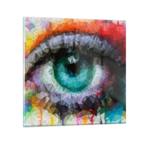 Glastavla - Bild på glas - Kristallögonens glans - 30x30 cm