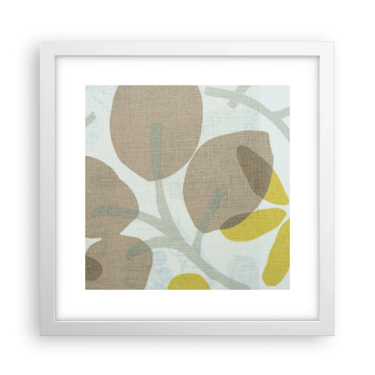Affisch i vit ram - Komposition i solskenet - 30x30 cm
