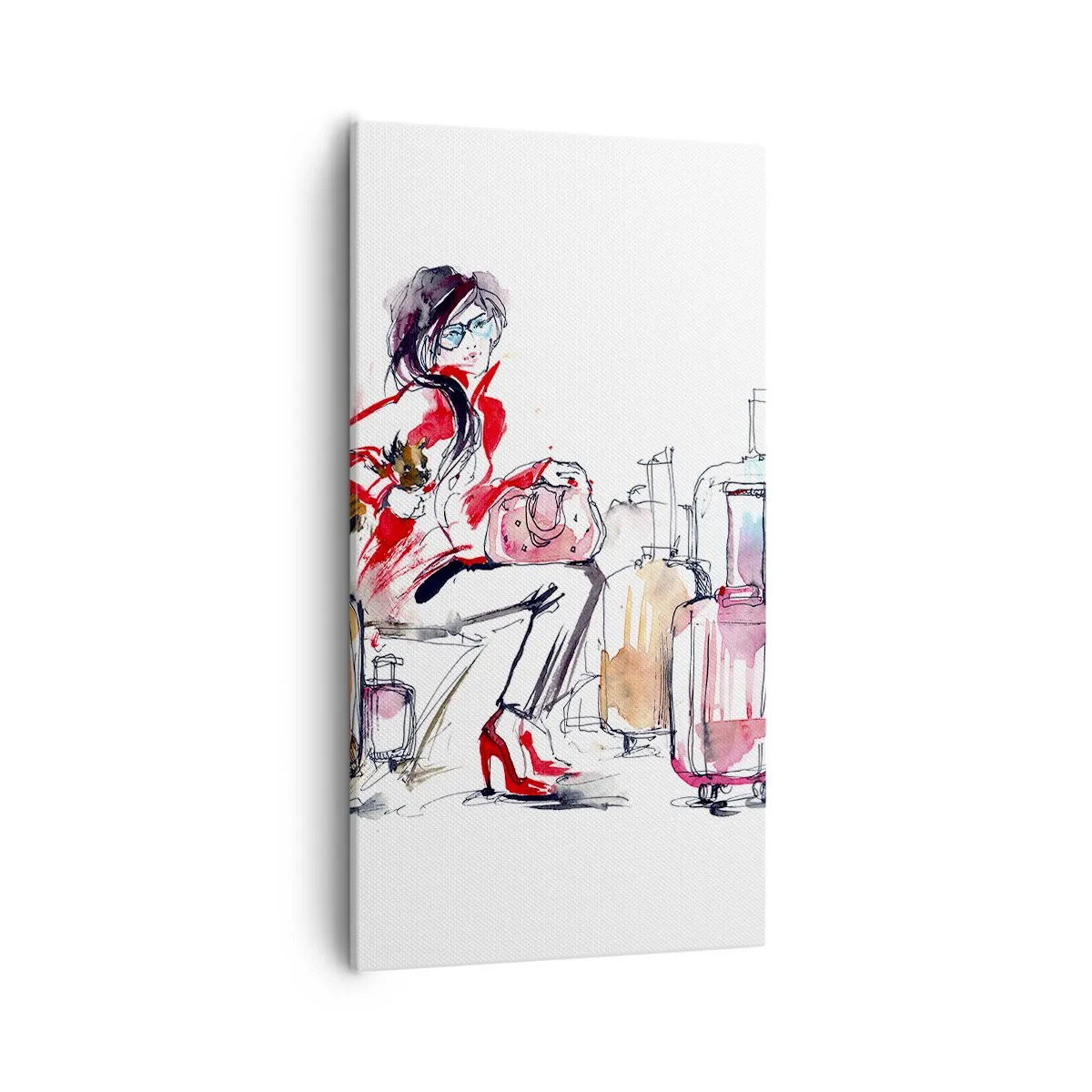 Canvastavla - Bild på duk - Låt oss sätta oss inför resan - 55x100 cm