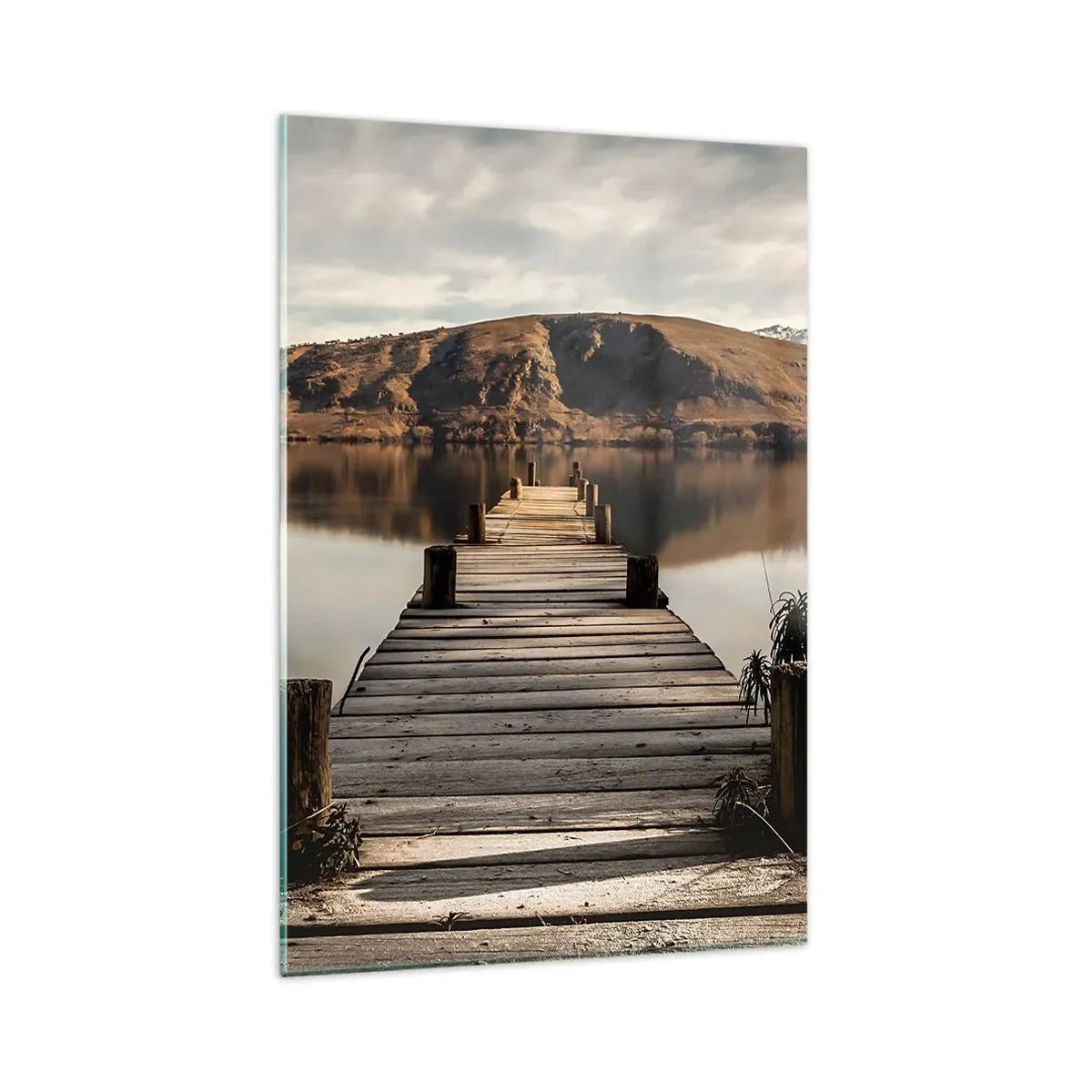 Glastavla - Bild på glas - Ett landskap i tystnad - 80x120 cm