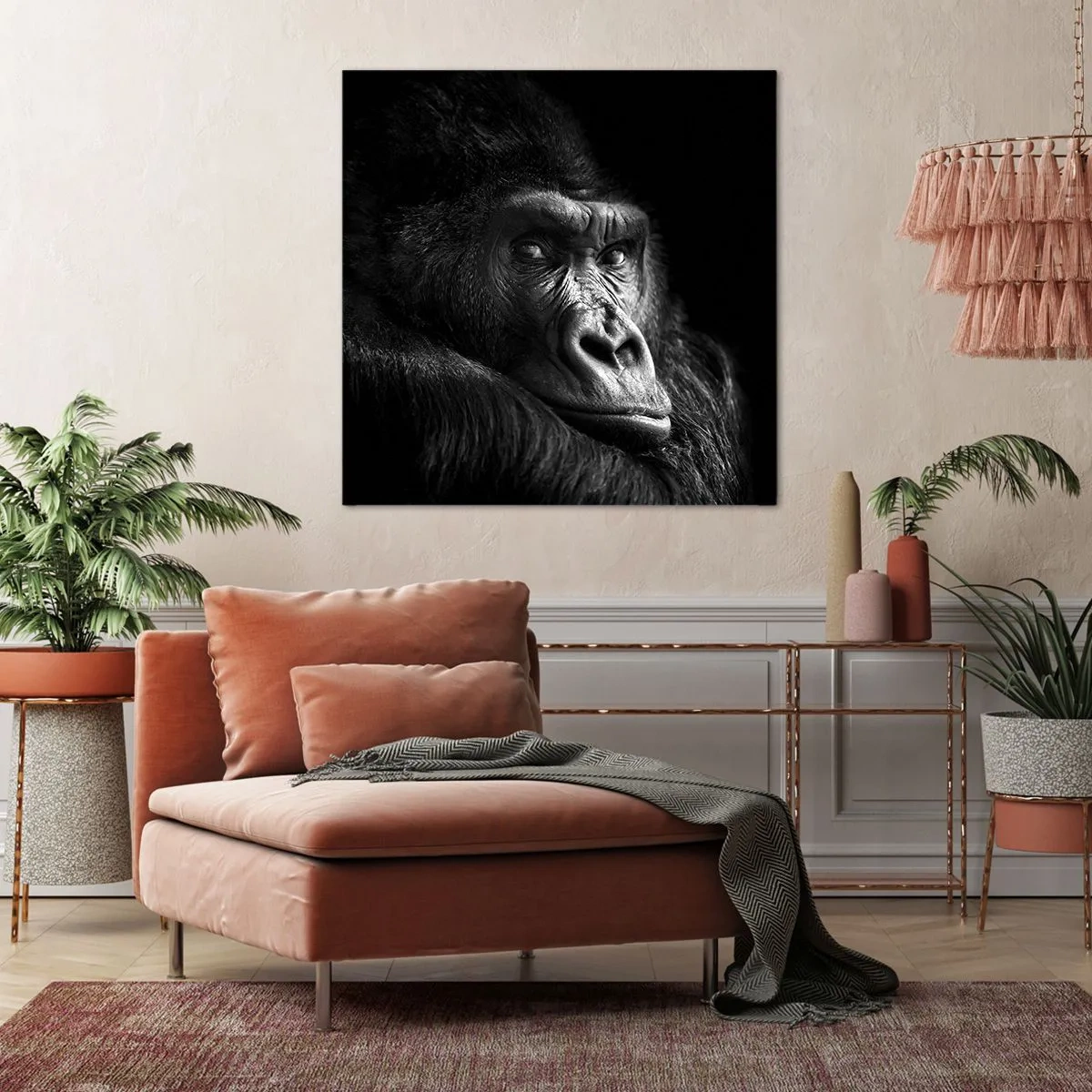 Canvastavla - Bild på duk - Varför glor du? - 60x60 cm