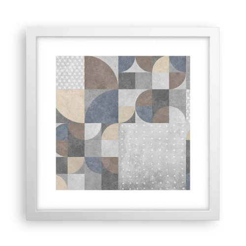 Affisch i vit ram - Keramisk fantasi - 30x30 cm