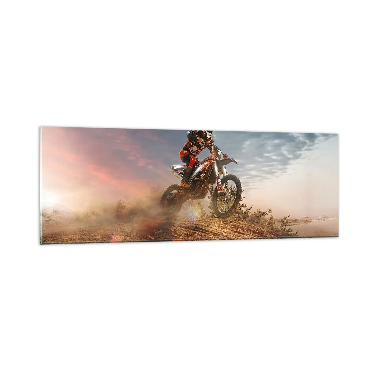 Glastavla - Bild på glas - För segern - 90x30 cm