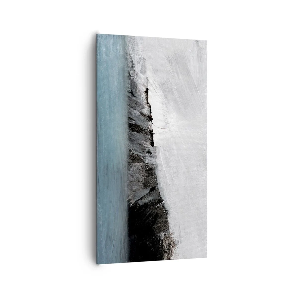 Canvastavla - Bild på duk - Vatten - jord: en krock mellan elementen - 65x120 cm