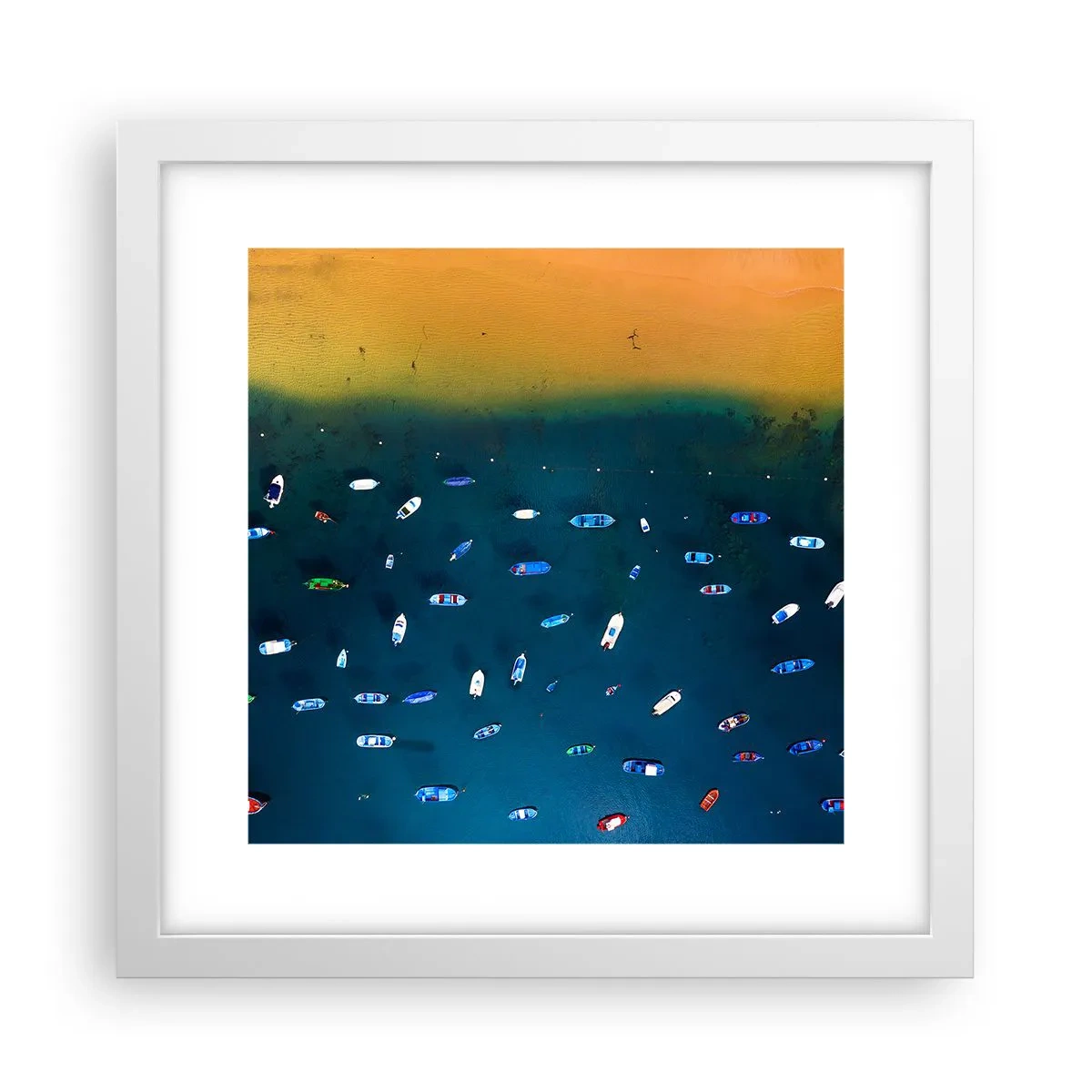 Affisch i vit ram - Ett semesterspel - 30x30 cm