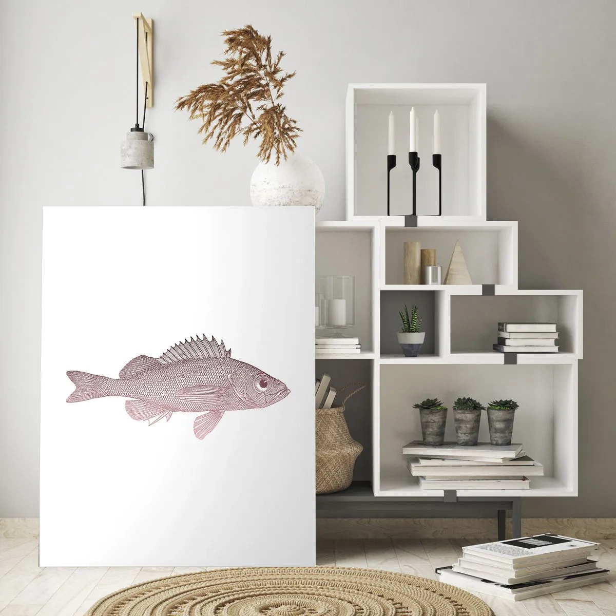 Glastavla - Bild på glas - Storögd fisk - 50x70 cm