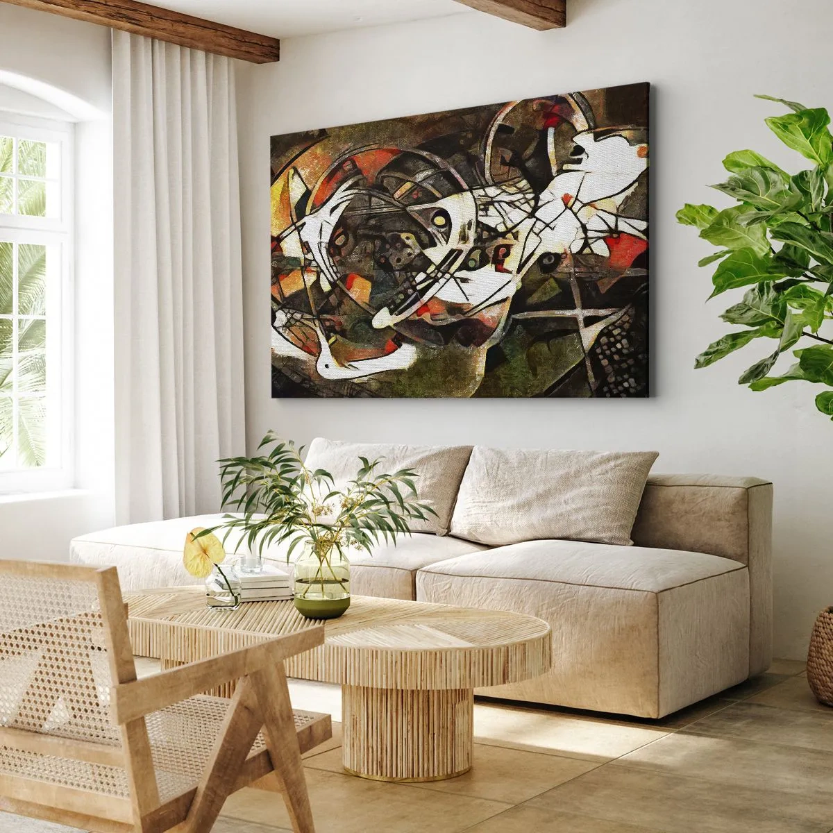 Canvastavla - Bild på duk - Hör du rörelse? - 100x70 cm