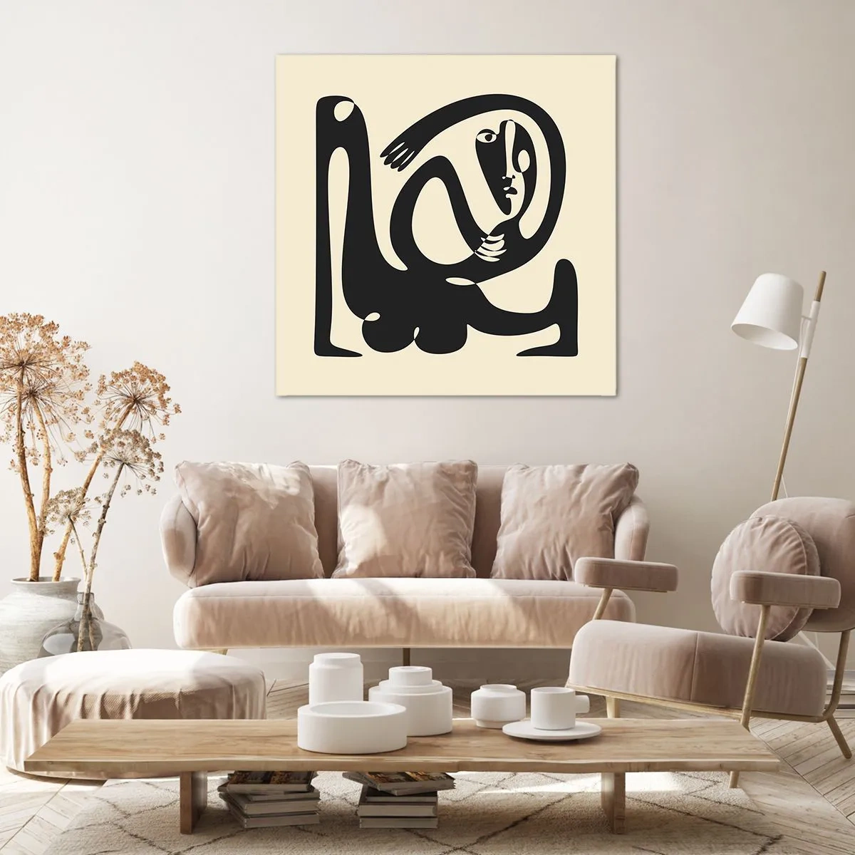 Canvastavla - Bild på duk - Nästan Picasso - 60x60 cm