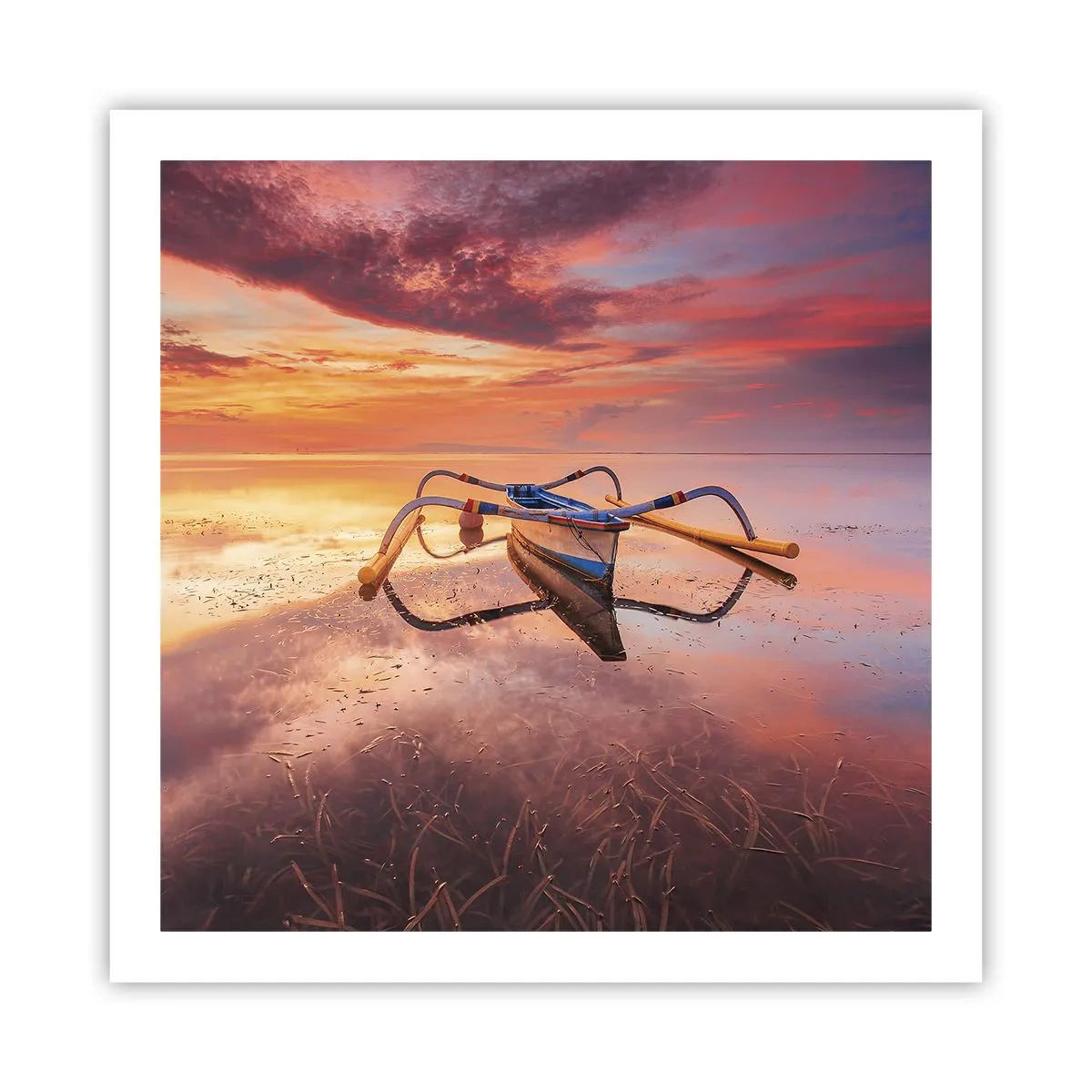 Affisch - Tropiska kvällens lugn - 60x60 cm