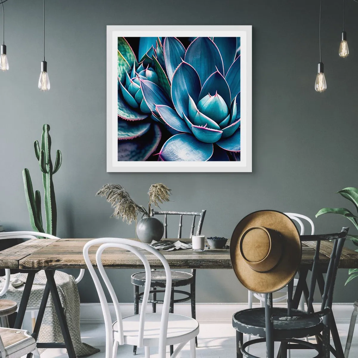 Affisch i vit ram - Vital kraft - 40x40 cm