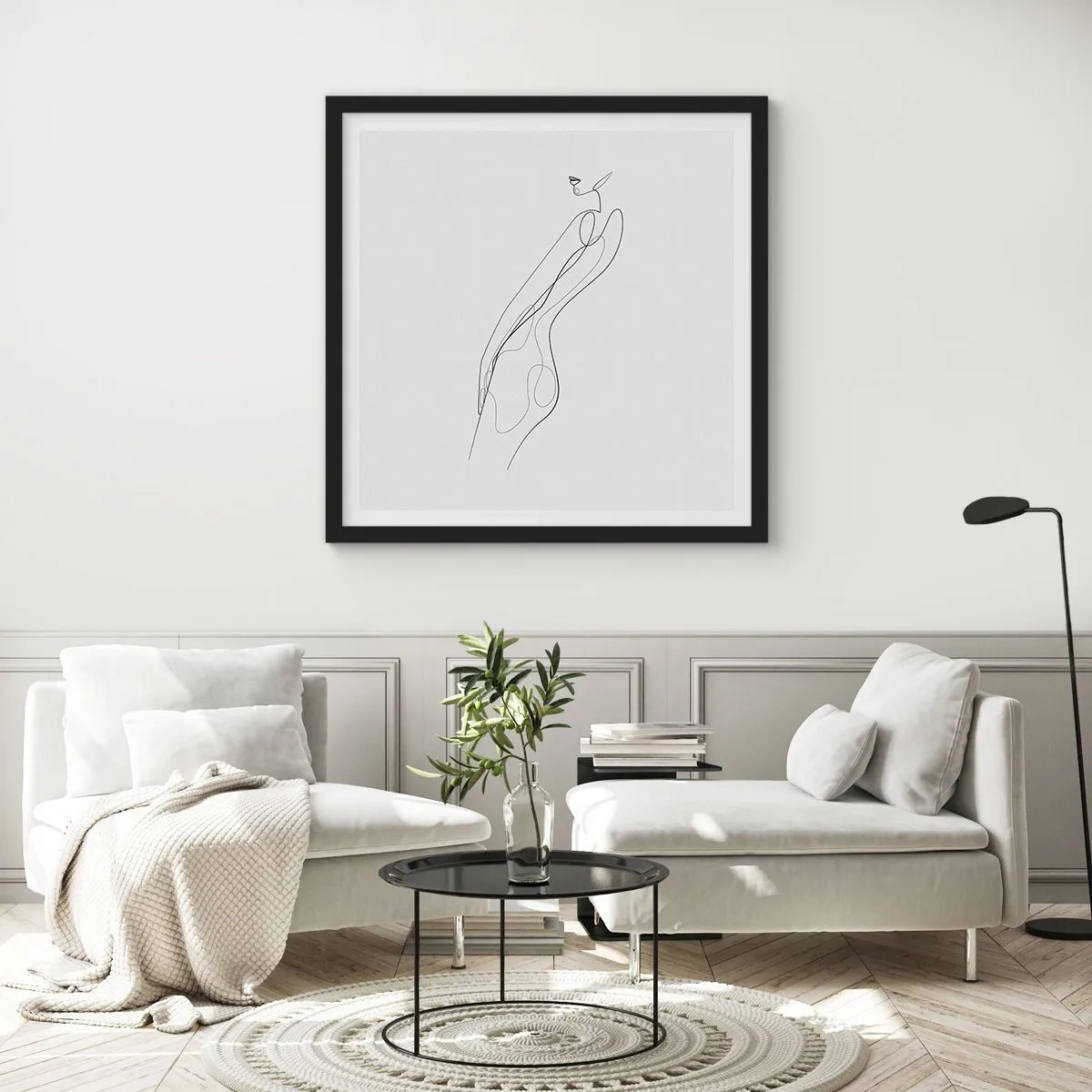 Affisch i svart ram - Bara en utfästelse - 30x30 cm