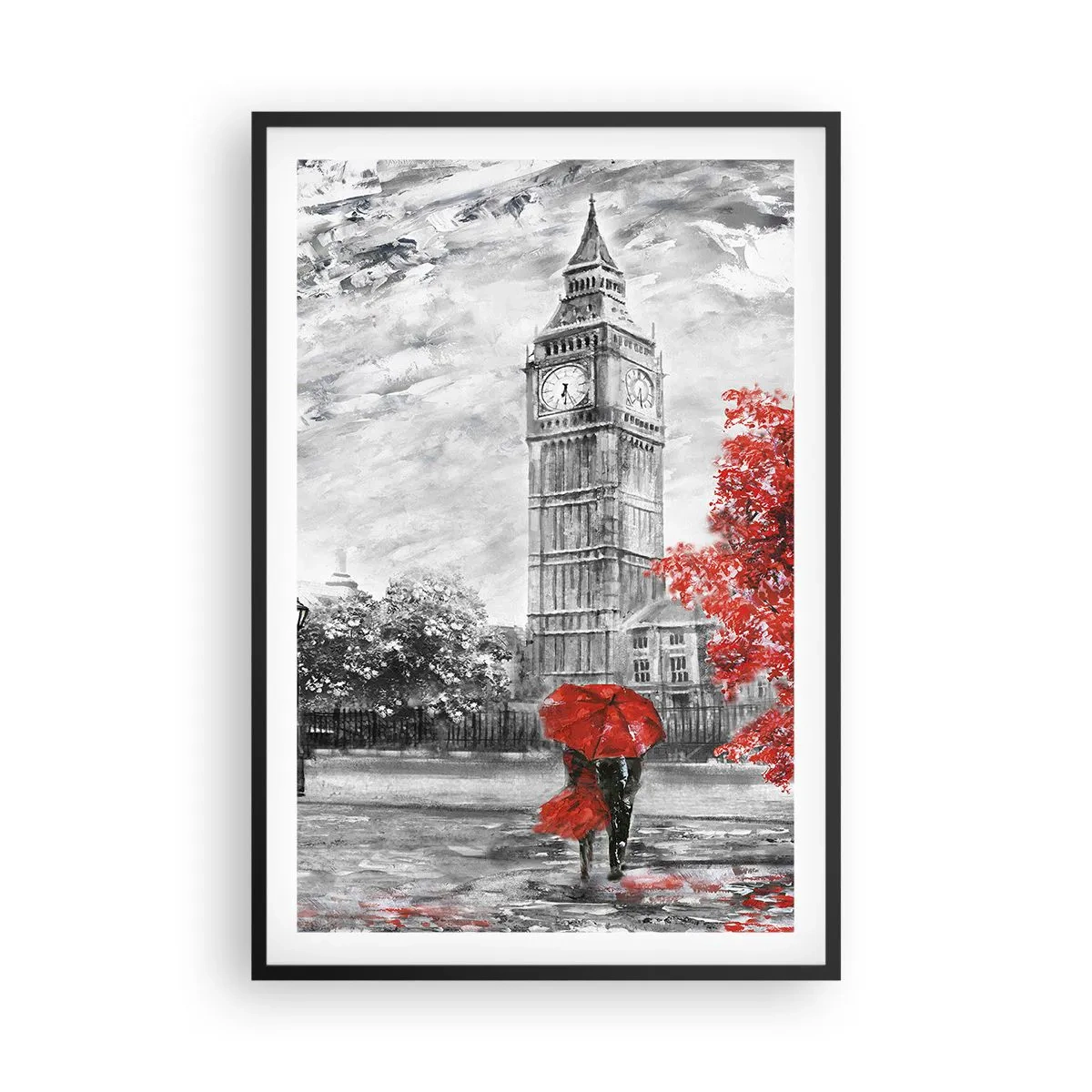 Affisch i svart ram - Spännande dag - 61x91 cm