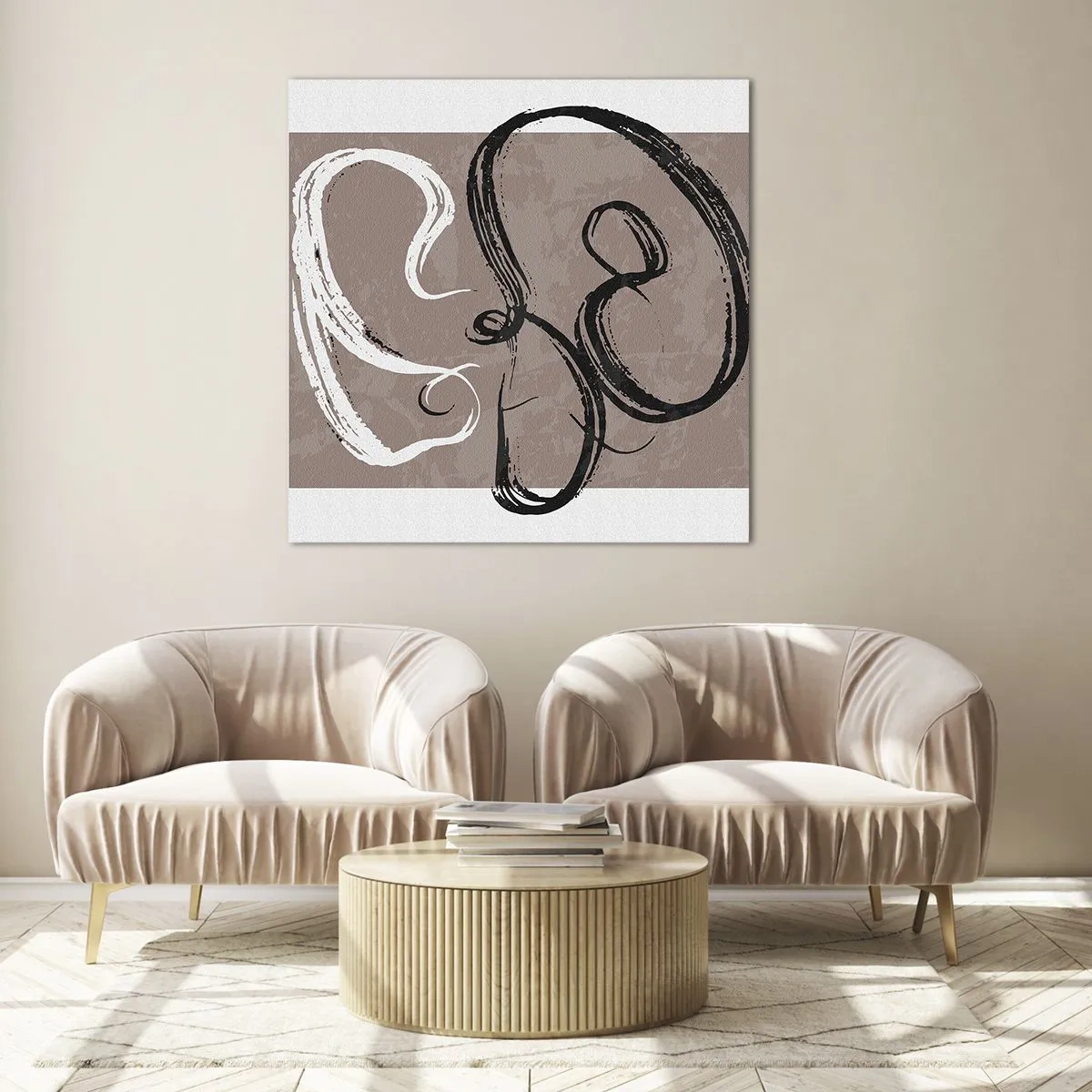 Glastavla - Bild på glas - Komposition - sökande efter fullständighet - 30x30 cm