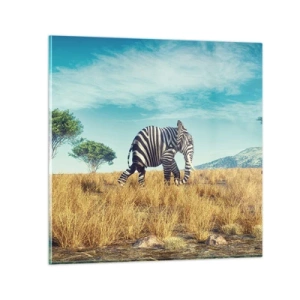 Glastavla - Bild på glas - Grått är ute - 70x70 cm