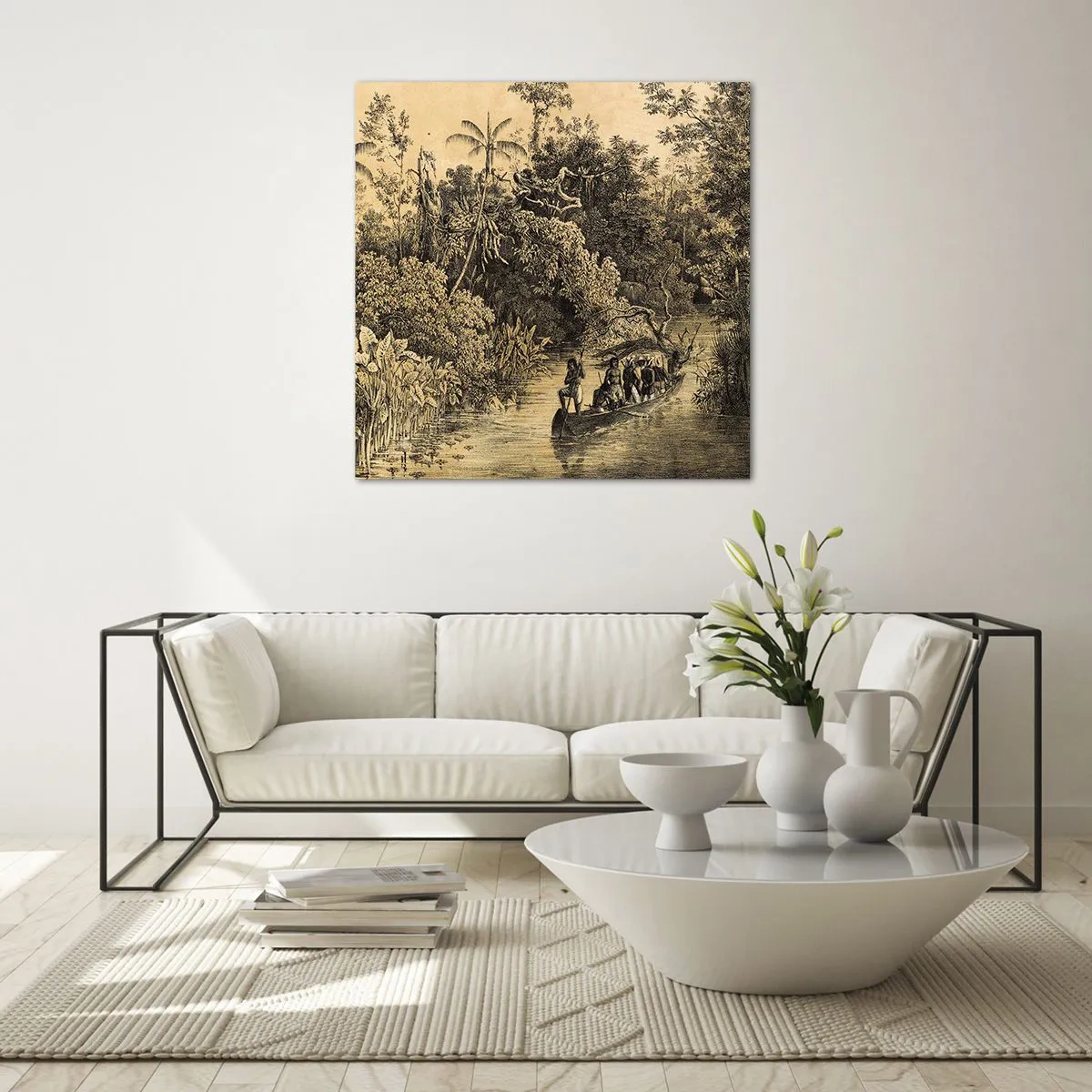 Glastavla - Bild på glas - Resa till källan - 40x40 cm