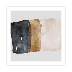 Affisch - Komposition av jordens färger - 60x60 cm
