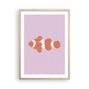 Affisch i ram av ljusek - Korall passar henne bra - 50x70 cm