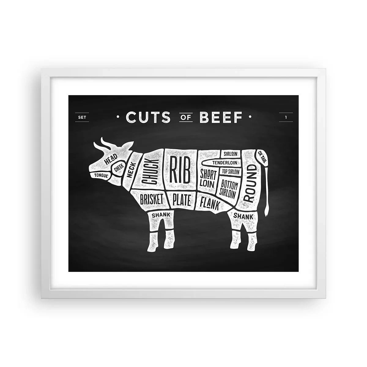 Affisch i vit ram - Styckarens ABC - 50x40 cm