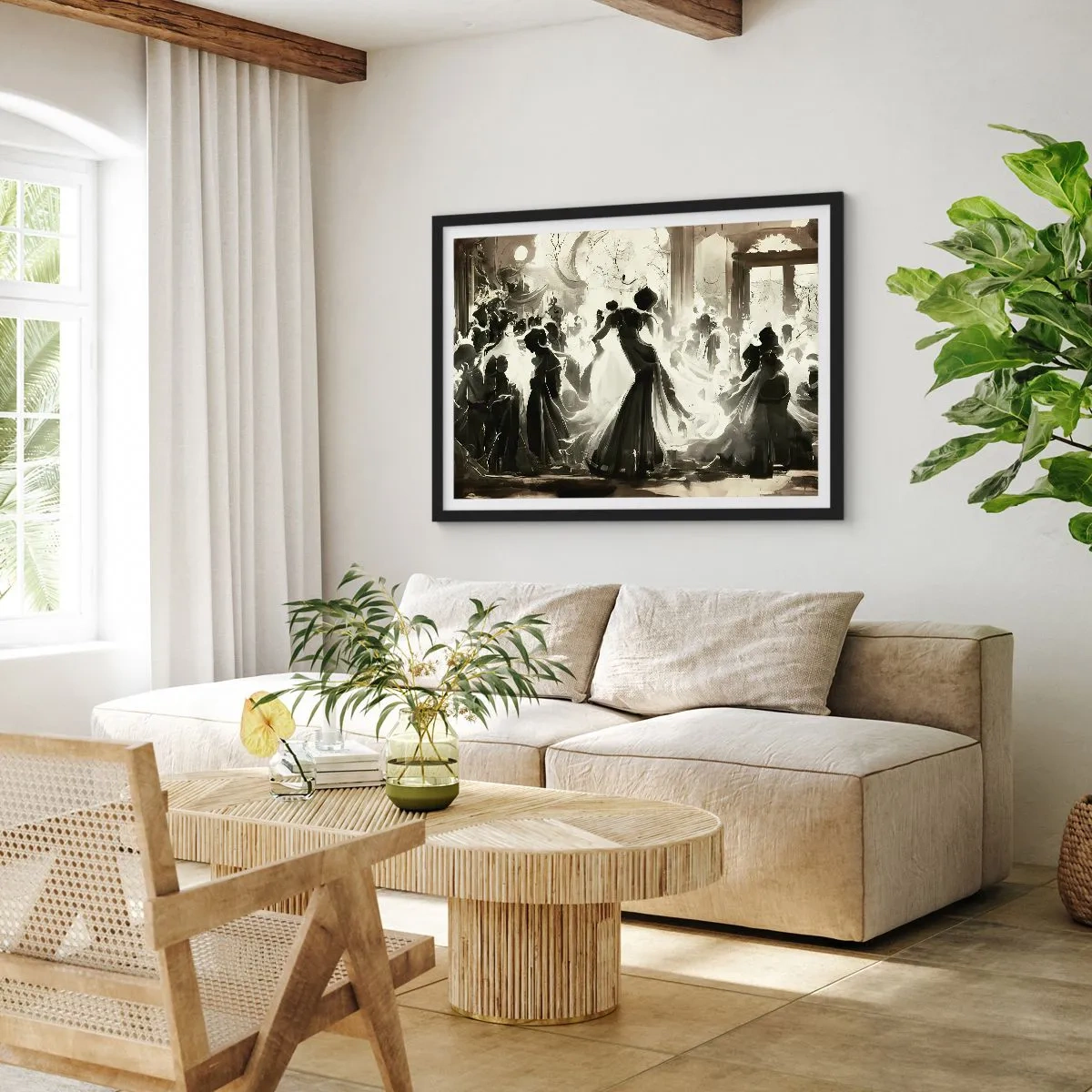 Affisch i svart ram - Stor maskerad - 50x40 cm