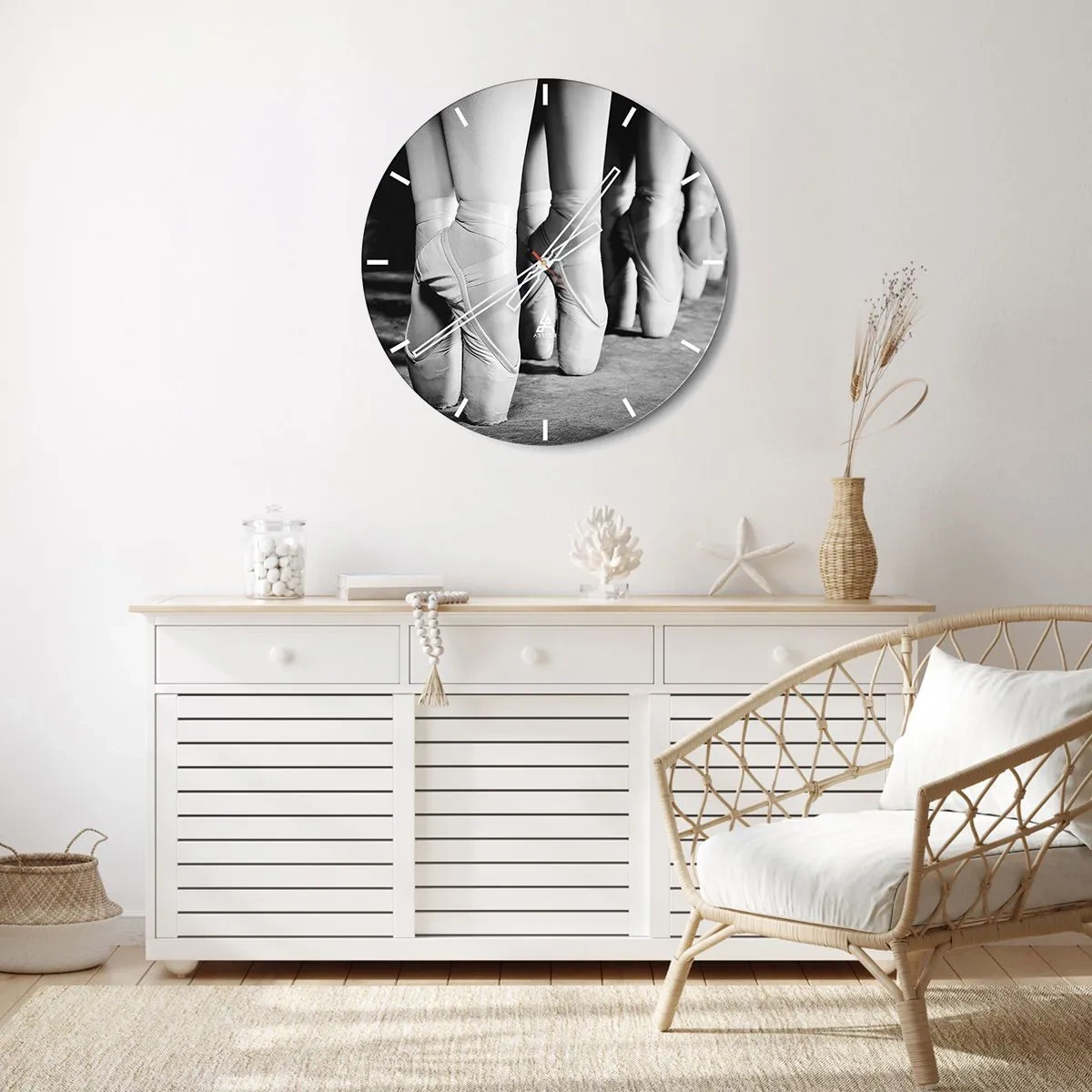 Väggklocka - Klocka på glas - Tillsammans, lätt - 30x30 cm