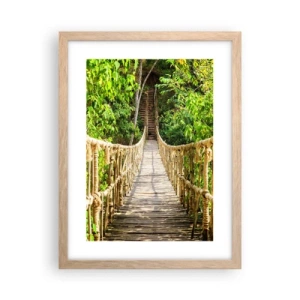 Affisch i ram av ljusek - Upphängd i grönskan - 30x40 cm