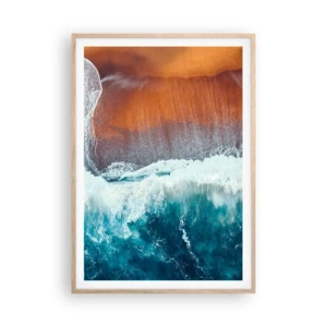 Affisch i ram av ljusek - En touch av havet - 70x100 cm