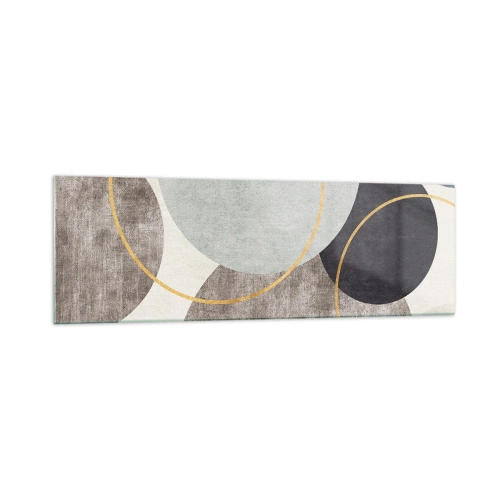 Glastavla - Bild på glas - Cirkel efter cirkel - 160x50 cm