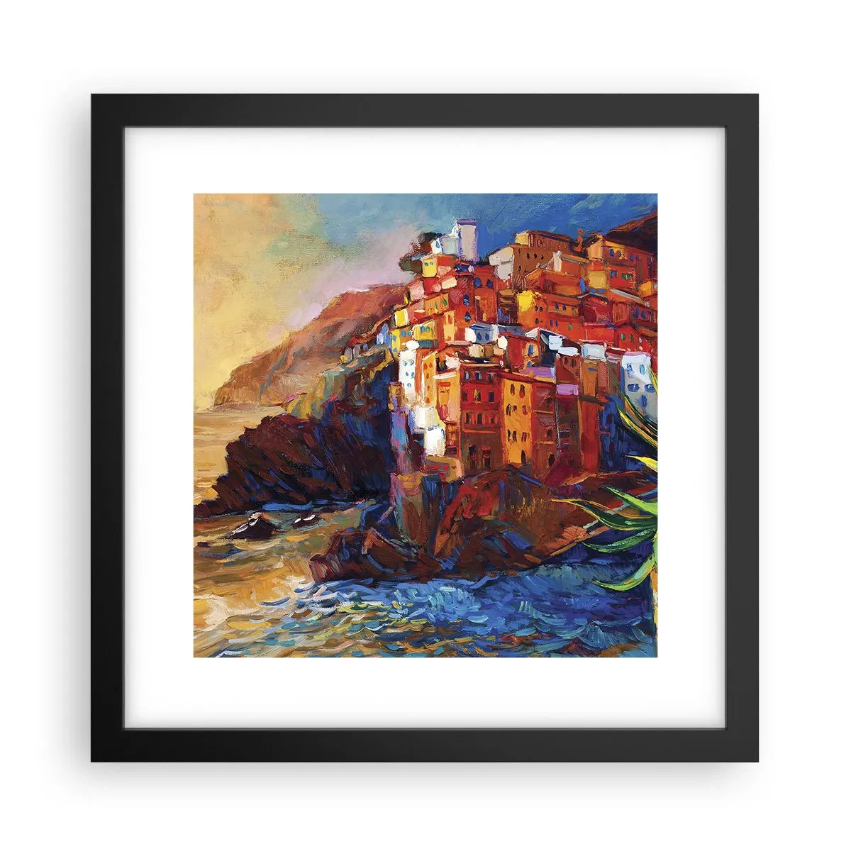 Affisch i svart ram - Italiensk stämning - 30x30 cm