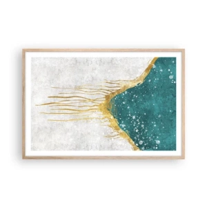 Affisch i ram av ljusek - Gyllene tidvatten - 91x61 cm