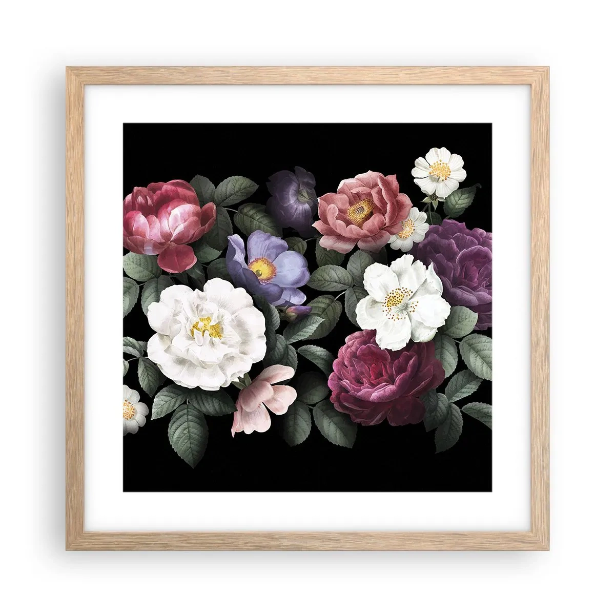 Affisch i ram av ljusek - Från en engelsk trädgård - 40x40 cm
