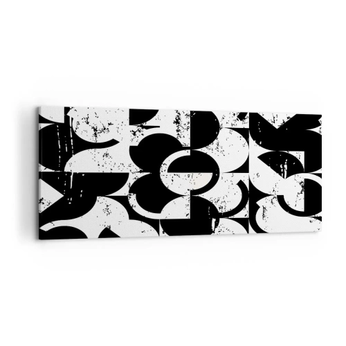 Canvastavla - Bild på duk - Vit är vit och svart är svart - 120x50 cm