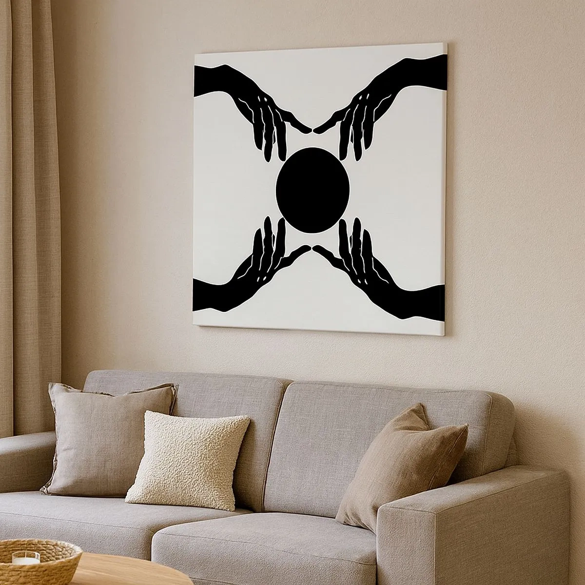 Canvastavla - Bild på duk - Ett hemligt tecken - 30x30 cm