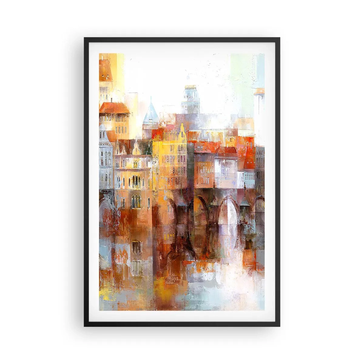 Affisch i svart ram - Vackert under bron - 61x91 cm