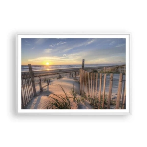 Affisch i vit ram - Vindens sken och skugga - 100x70 cm