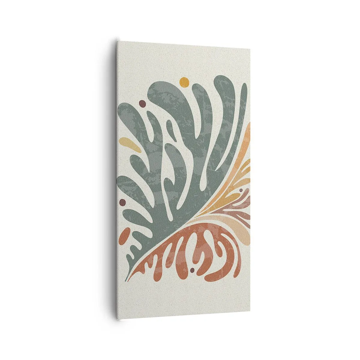 Canvastavla - Bild på duk - Flerfärgat blad - 65x120 cm