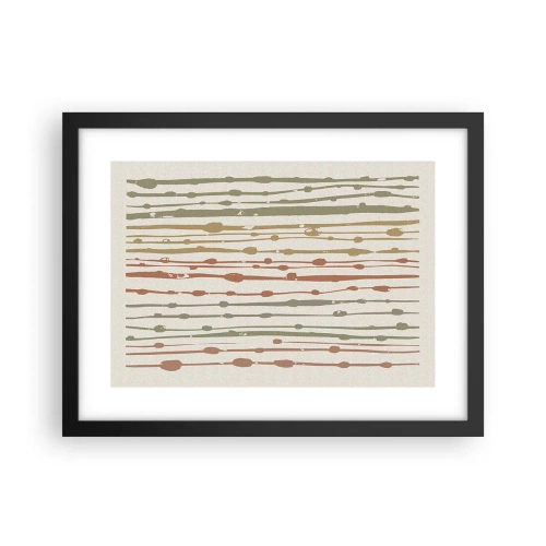 Affisch i svart ram - Musikalisk färgnotation - 40x30 cm