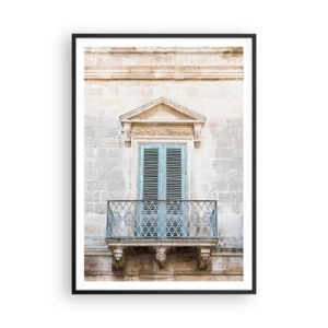 Affisch i svart ram - Italiens unika charm - 70x100 cm