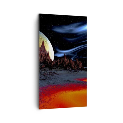Canvastavla - Bild på duk - Okänd värld - 45x80 cm