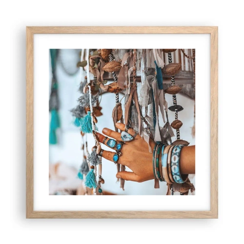 Affisch i ram av ljusek - Lokala skatter - 40x40 cm