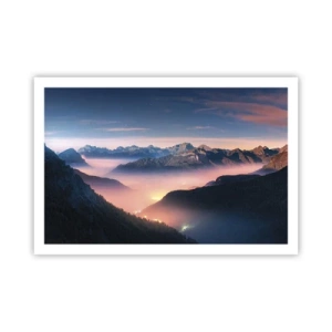 Affisch - Ljus i dalarna - 91x61 cm