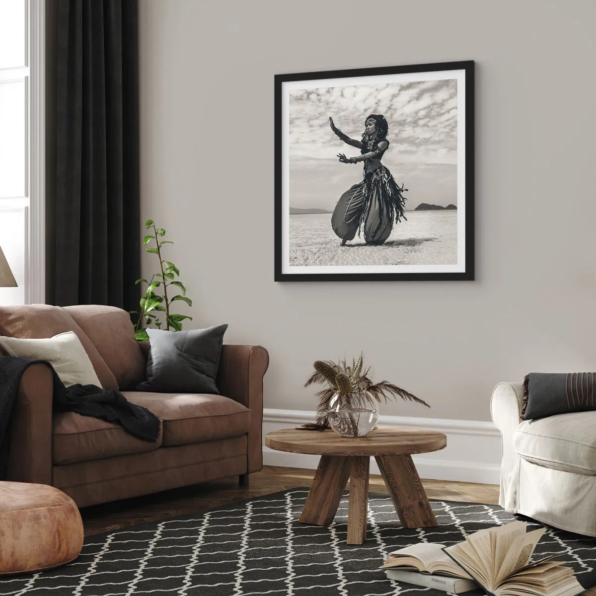 Affisch i svart ram - Sydliga öars dans - 60x60 cm