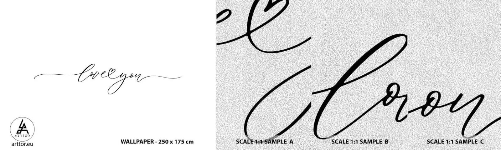 Provbit av fototapet Premium Sand - Svart på vitt - Typografi, Bekräftelse, Maxim - 100x30 cm