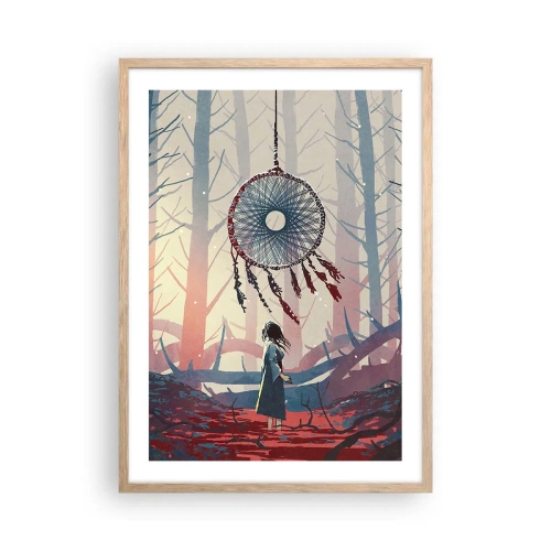 Affisch i ram av ljusek - Hemlighetsfull ritual av lyckan - 50x70 cm