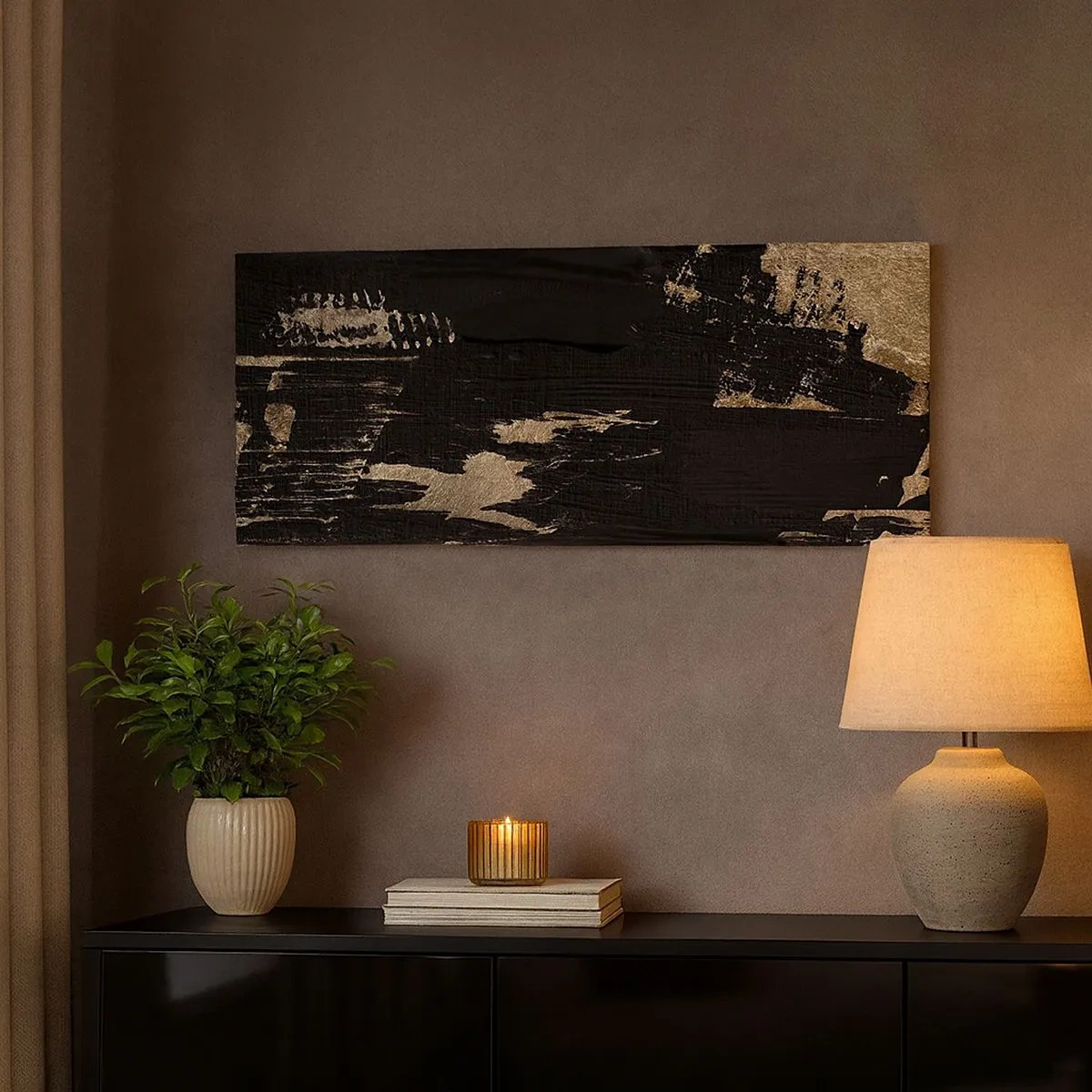 Canvastavla - Bild på duk - Ett spår av beröring - 100x40 cm