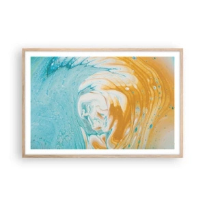 Affisch i ram av ljusek - Pastellfärgad virvel - 91x61 cm