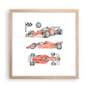 Affisch i ram av ljusek - Att komma ikapp en dröm - 40x40 cm