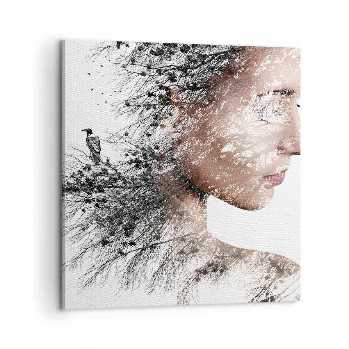 Canvastavla - Bild på duk - Skogens ande - 50x50 cm