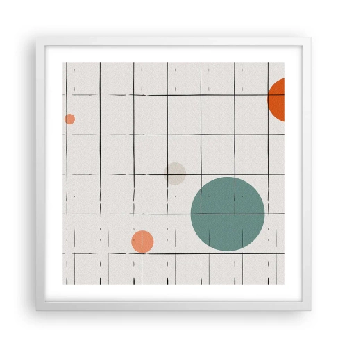 Affisch i vit ram - Fångade. Vi eller de? - 50x50 cm